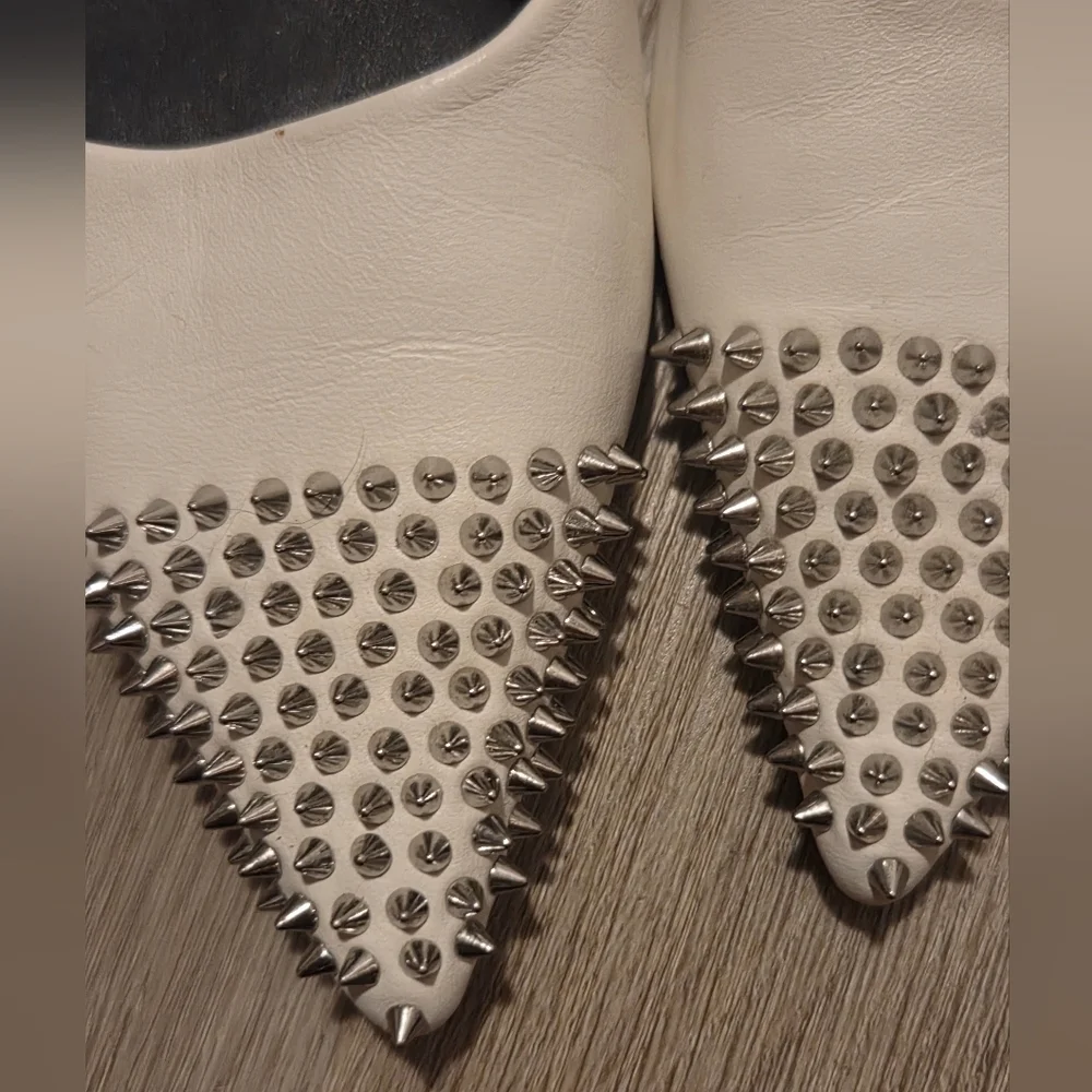 Zara Cream Flats with Silver Accents